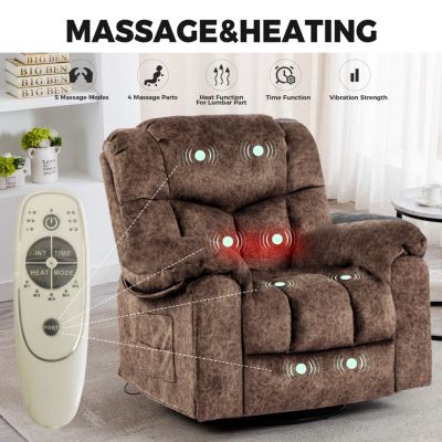 Massage & Heat Recliner Sofa