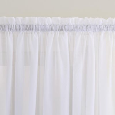 Sheer Voile Rod Pocket Door Curtain Panel