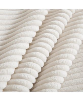 Beige Corduroy Single Sofa Accent Chair with Pillow