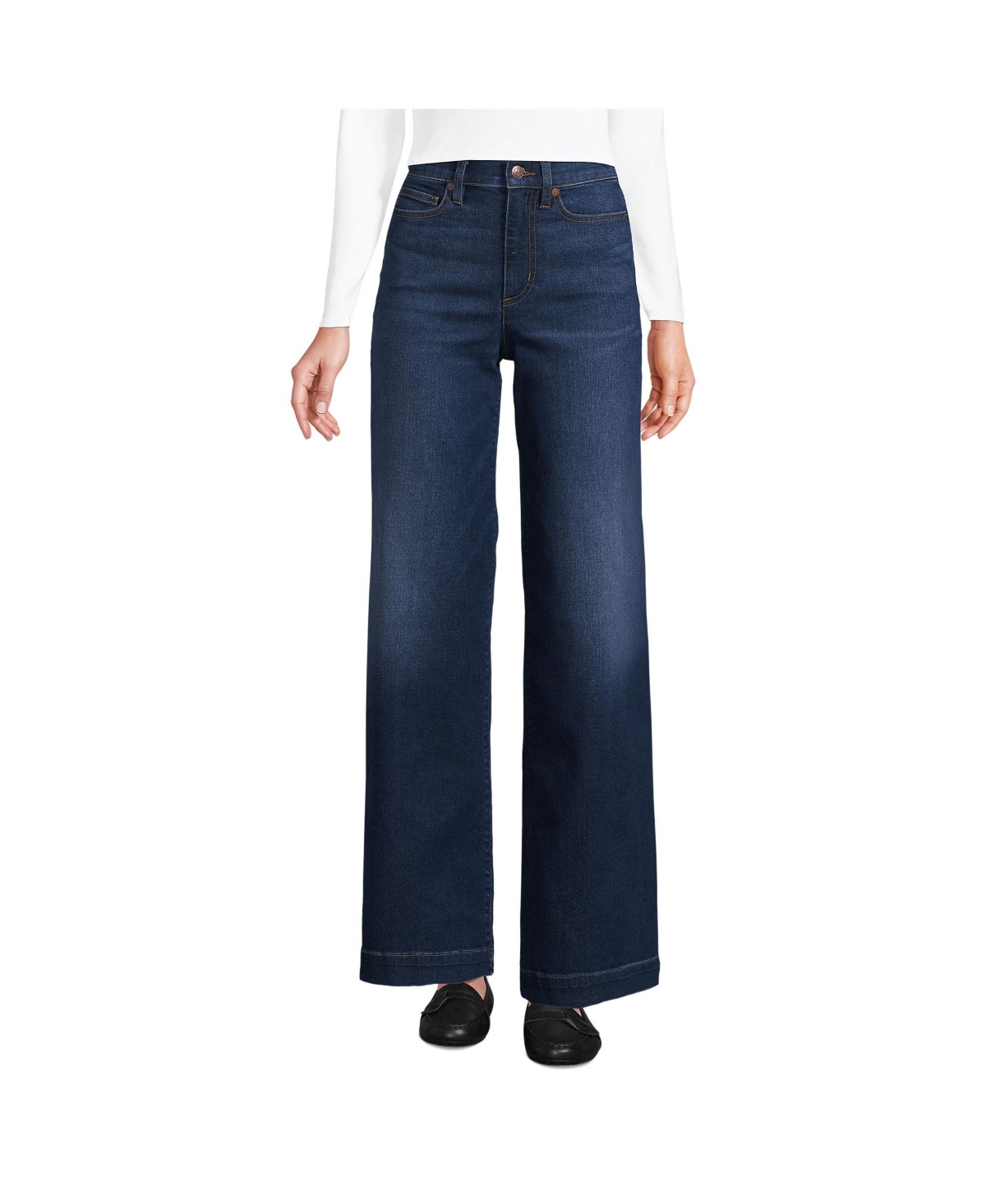 Women's Recover High Rise Wide Leg Blue Jeans - Royal indigo