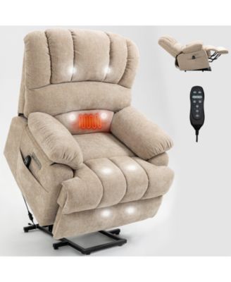Oversized Power Lift Recliner Chair with Massage & Heat, USB