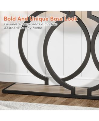 Industrial Console Table, 55 inch Wood Entryway Table Narrow Long Sofa Table, Rustic Accent Table