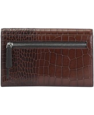 Women's Croco2 RFID Secure Trifold Wallet