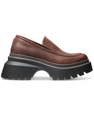 Michael Kors Women's Shiloh Leather Lug Loafers - Macy's
