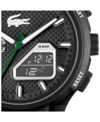 Men's LC33 Black Silicone Strap Watch 45mm