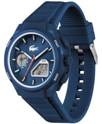 Men's LC33 Blue Silicone Strap Watch 45mm