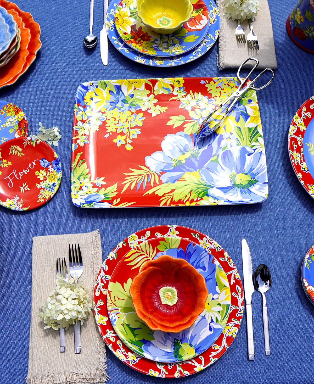 Certified International Blossom Set Of 4 Canape Plates In Miscellaneous