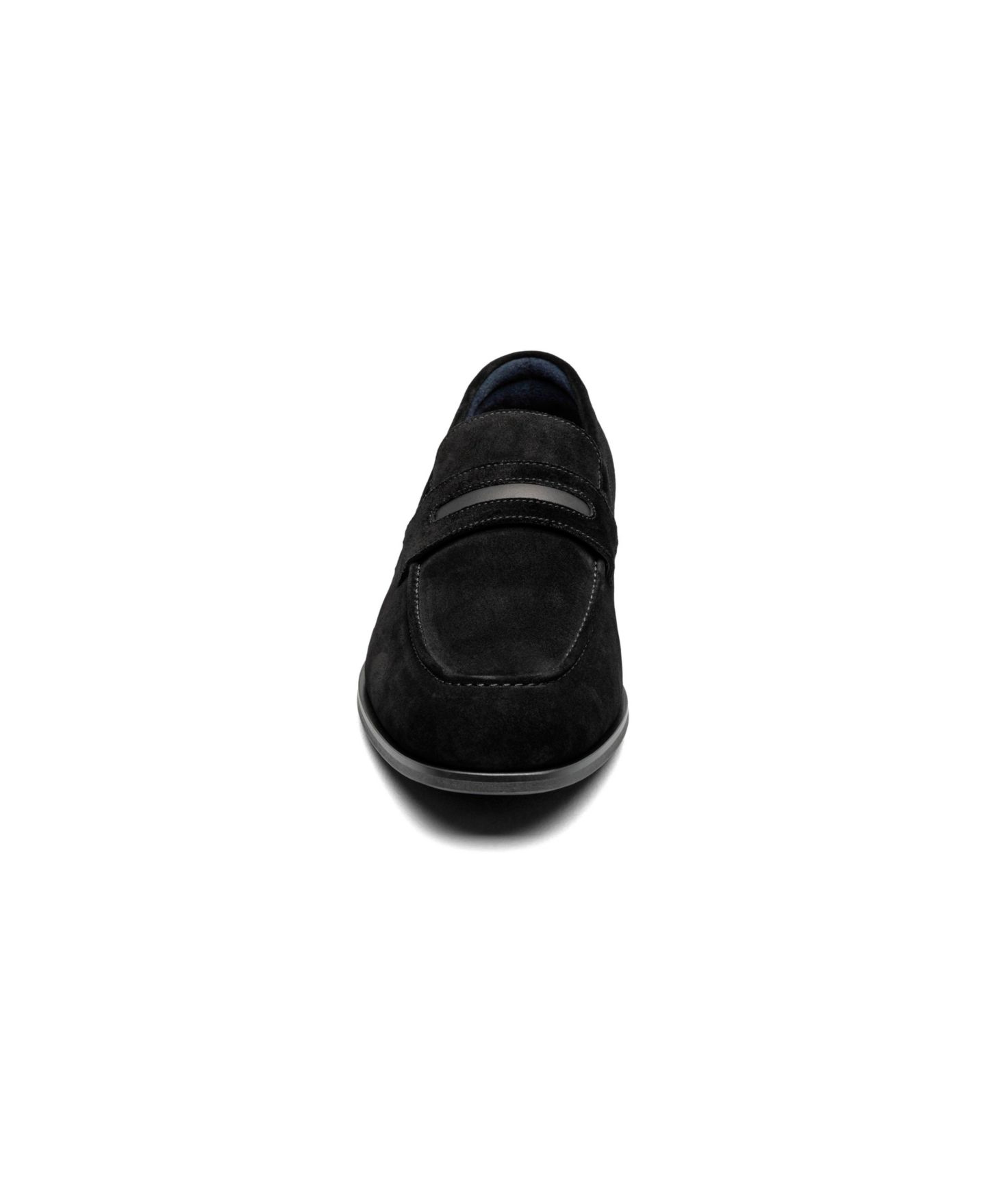 Мужские туфли Stacy Adams Burke Moc Toe Saddle Slip On, цвет: Чёрный замшевый — фото 2