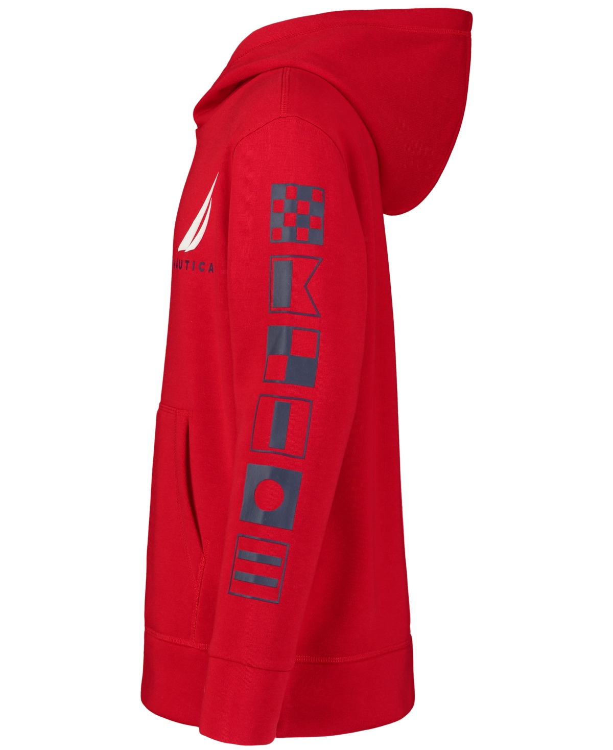 Nautica Big Boys Flag Pullover Hoodie In Tango Red