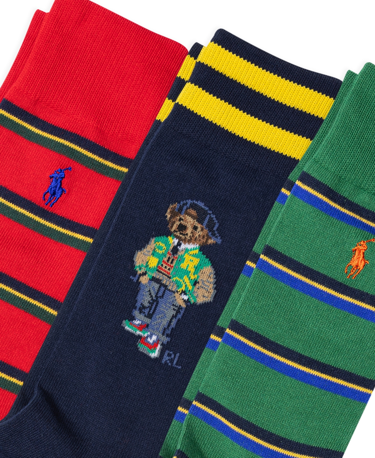 Polo Ralph Lauren Men's 3-Pk. American Heritage Bear Slack Socks Gift Box