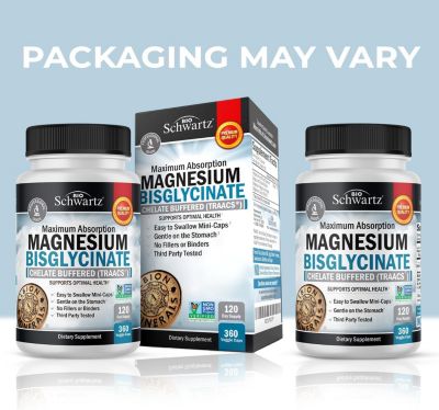 Magnesium Bisglycinate | Healthy Energy Muscle Bone & Joint Support | Non-GMO Project Verified|360ct