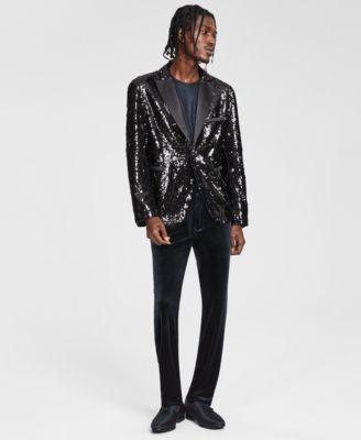 Tinsel Men's Peak Lapel Sequin Sport Coat Macy's