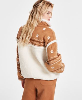 UGG® Women's Marlene Faux Suede Faux Sherpa Jacket Macy's