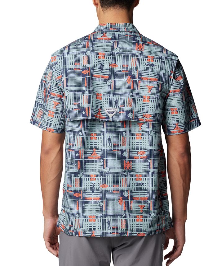 Chemise boutonnée manches courtes Columbia PFG Trollers Best XL drapeau