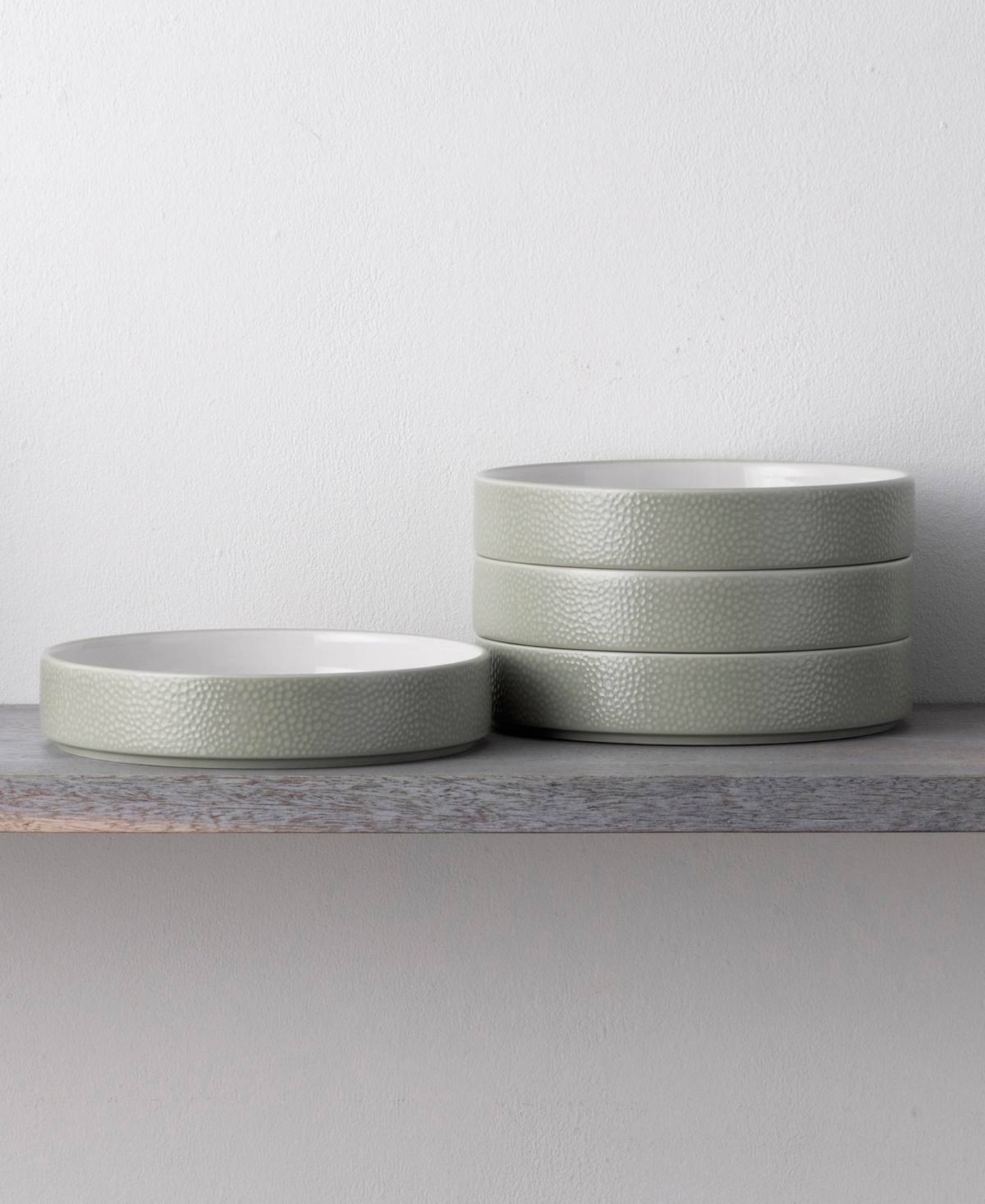 Noritake Colortex Stone Stax Deep Plates, Set Of 4