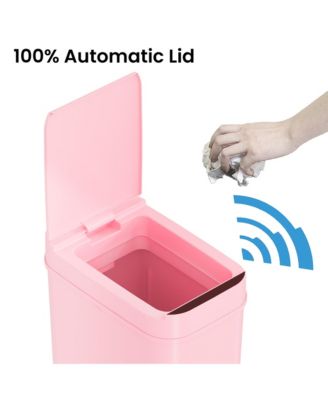 3 Gallon Sensor Bathroom Trash Can, 10 Liter Slim Touchless Small Smart Bedroom Garbage Waste Basket Bin with Motion Lid