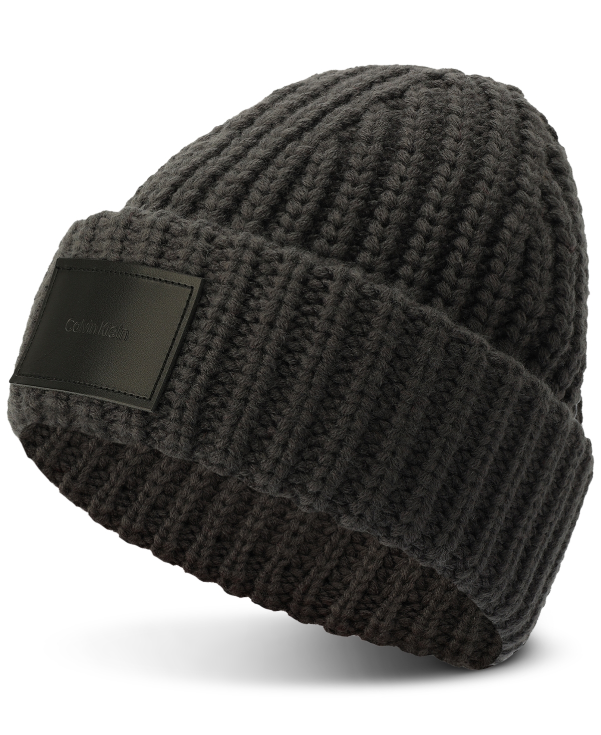 Calvin Klein Men's Lofty Shaker Logo Beanie In Brown