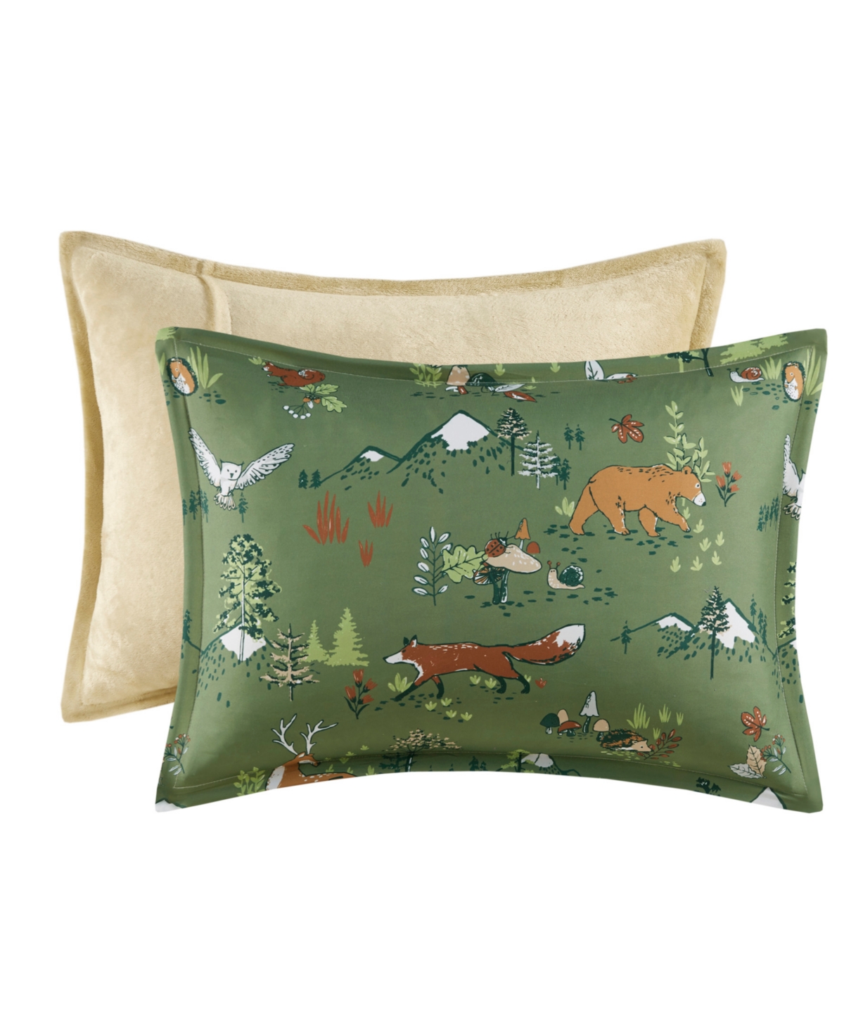 Mi Zone Kids Heath Forest Animals Plush Reversible 2-Pc. Comforter Set,