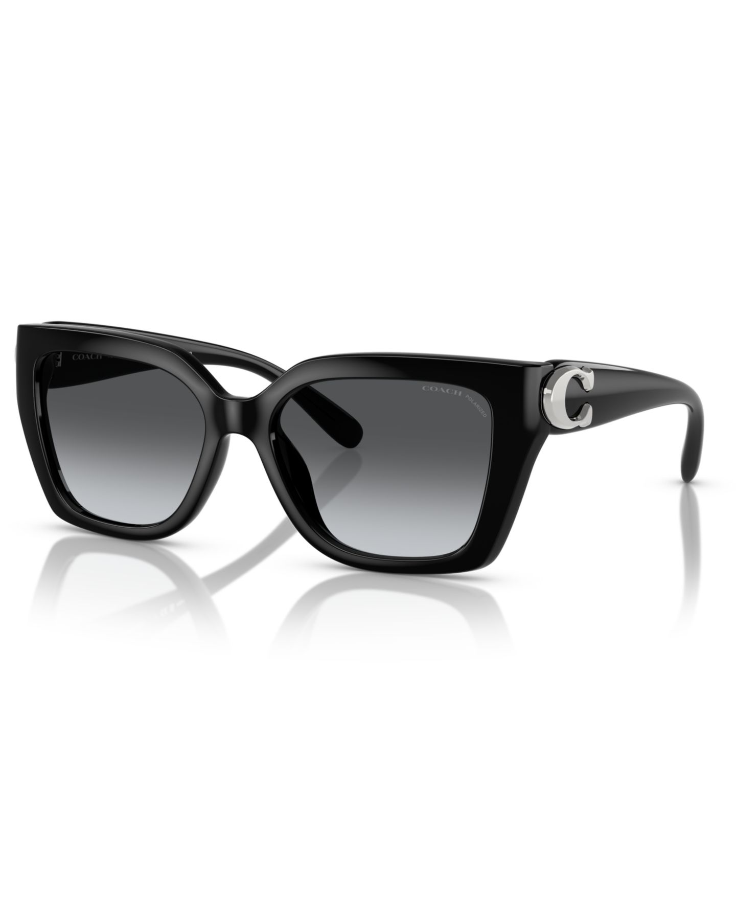 Женские солнцезащитные очки COACH Polarized Sunglasses, CW195 HC8408U, цвет: Чёрный — фото 1