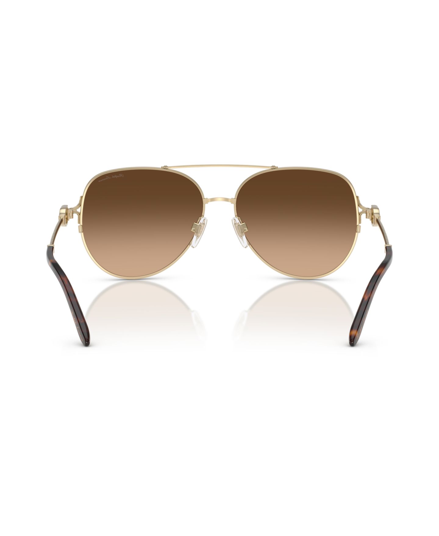 Женские солнцезащитные очки Ralph Lauren Sunglasses RL7087, цвет: Блестящий бледный золотой — фото 4