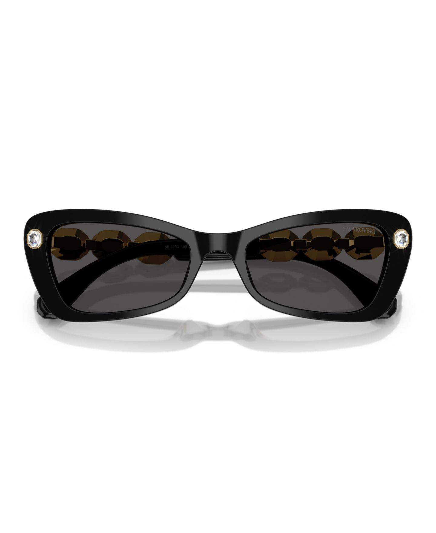 Женские солнцезащитные очки Swarovski Sunglasses SK6033, цвет: Чёрный — фото 5