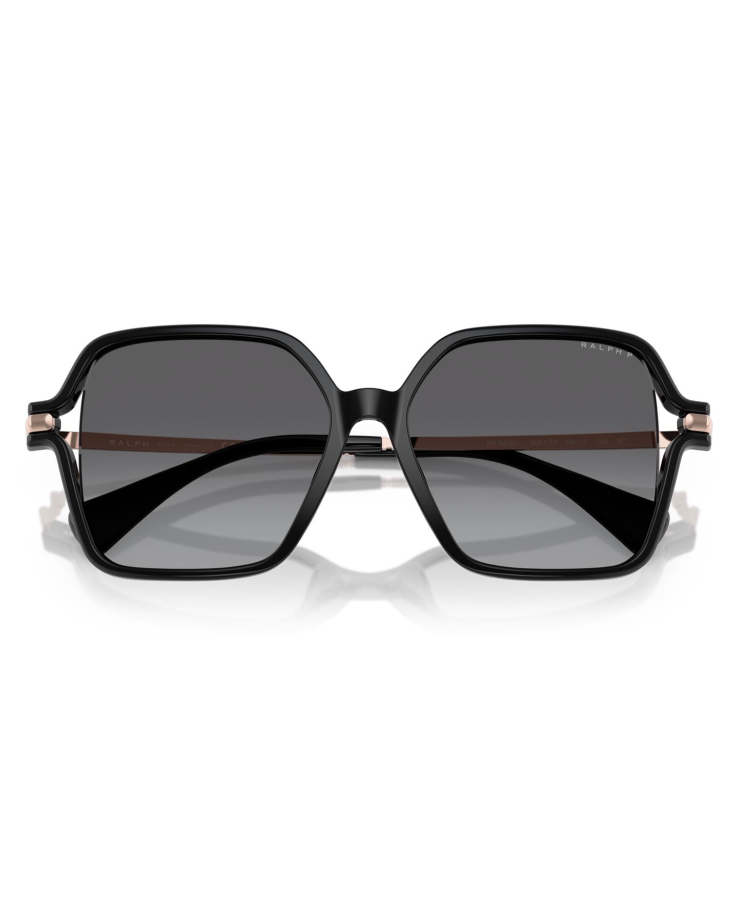 Женские солнцезащитные очки Ralph by Ralph Lauren Polarized Sunglasses RA5319U, цвет: Блестящий чёрный — фото 5