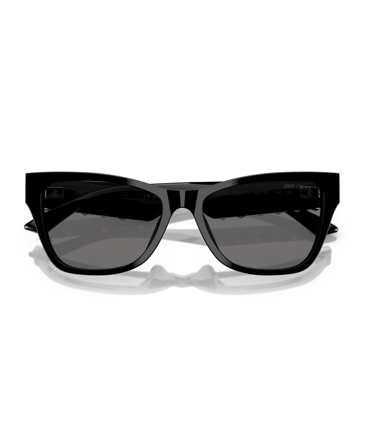 Jimmy Choo Logo-print Sunglasses In Black