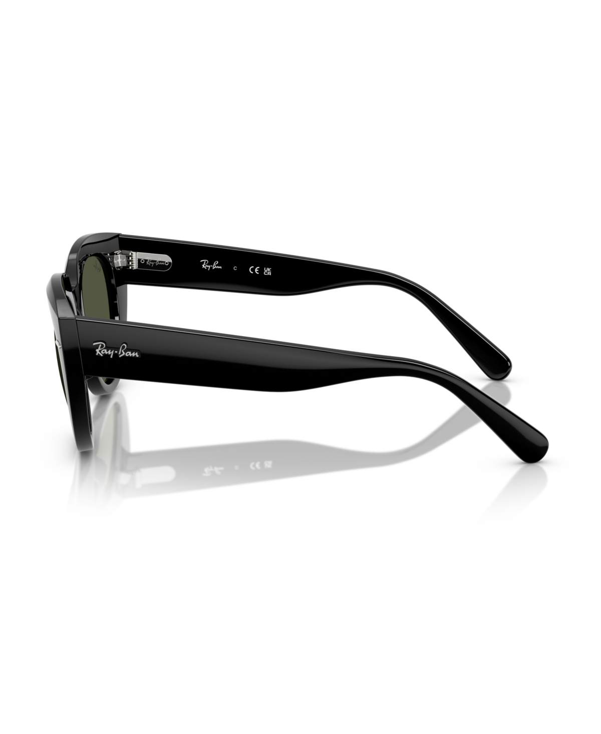 Ray Ban Doreen Sunglasses Black Frame Green Lenses 52-20 In Black