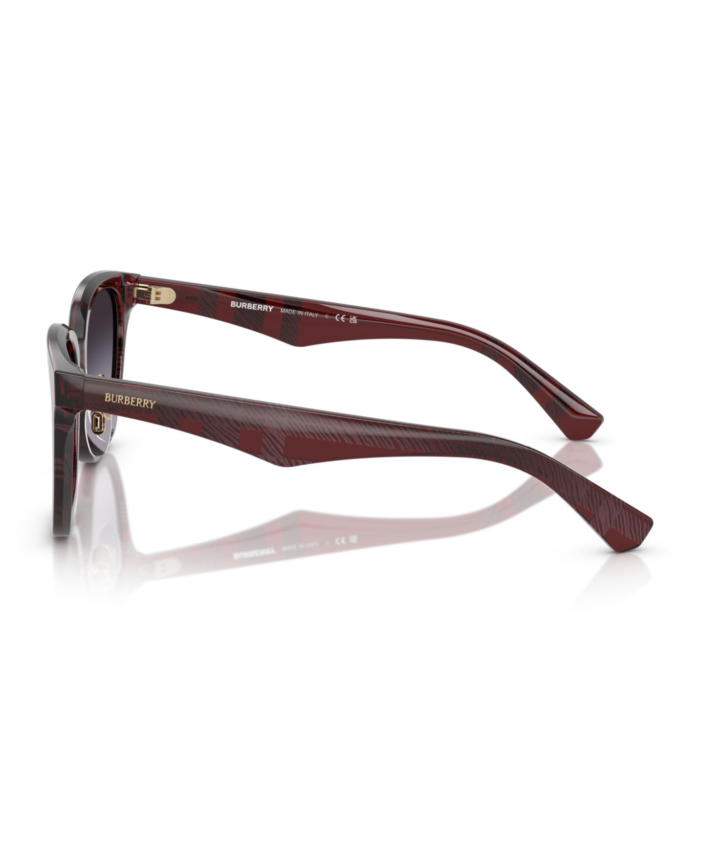Женские солнцезащитные очки Burberry Sunglasses BE4446D, цвет: Клетчатый красный — фото 3