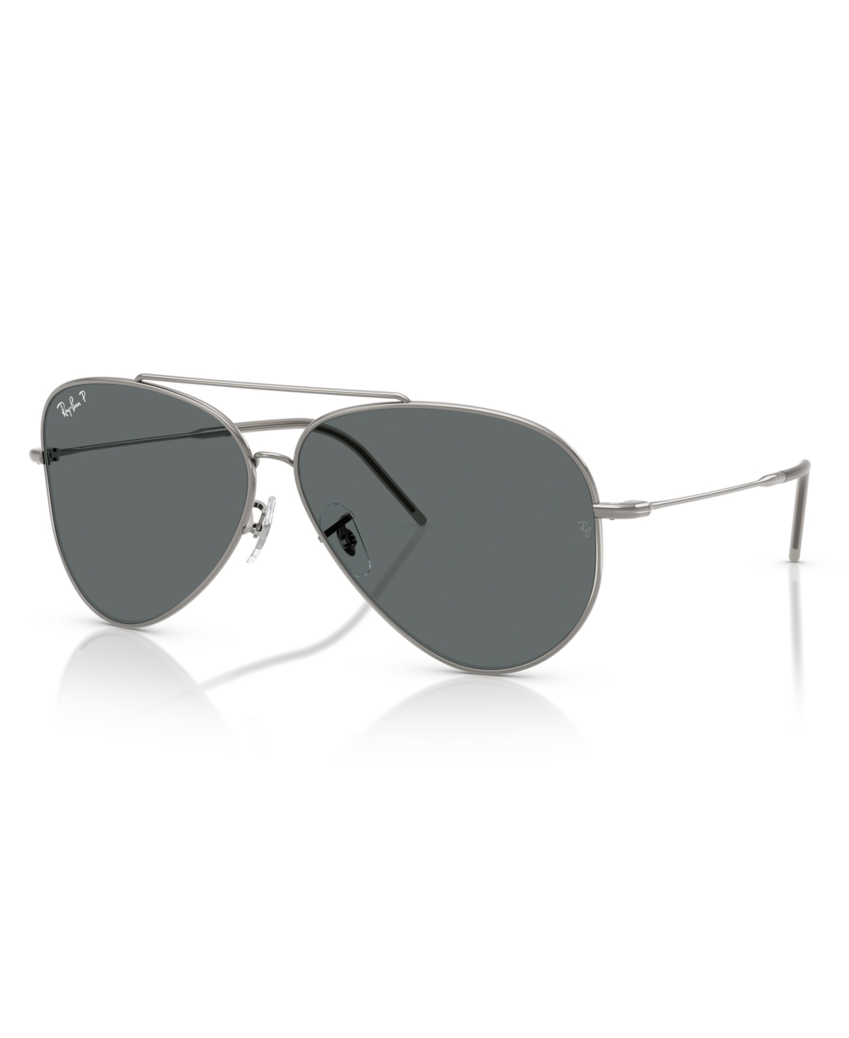 Ray Ban Unisex Aviator Reverse Polarized Sunglasses, Rbr0101s In Gray