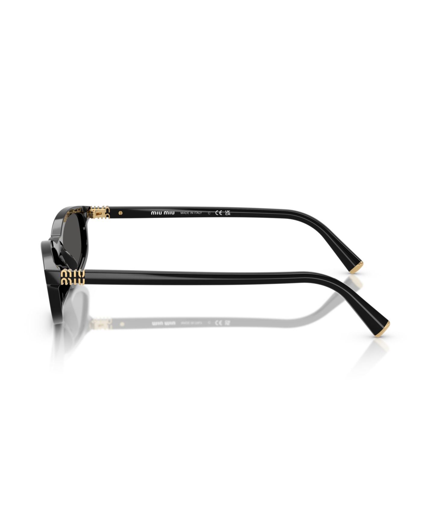 Женские солнцезащитные очки MIU MIU Sunglasses MU A06S, цвет: Чёрный — фото 3