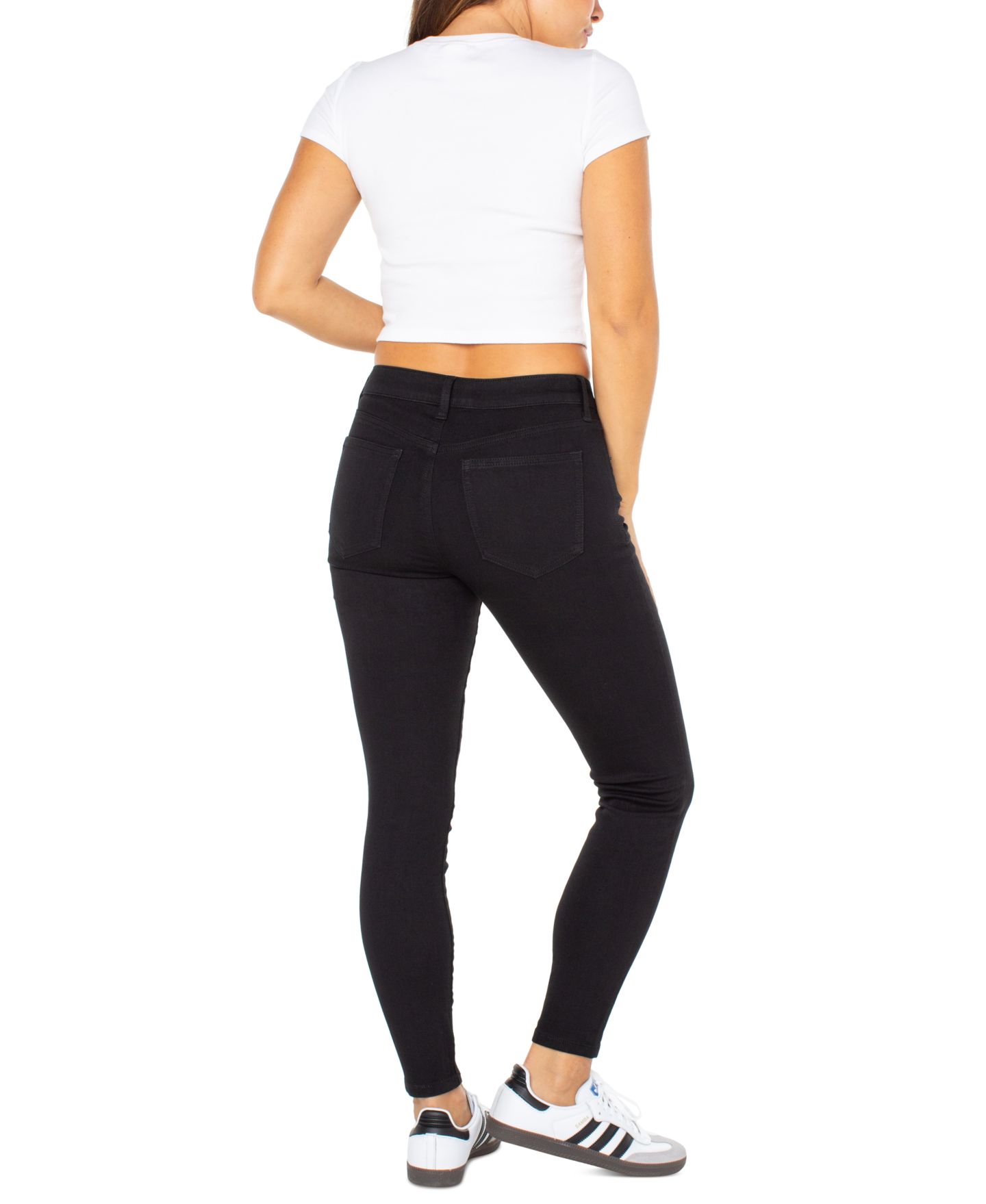 Женские джинсы Celebrity Pink Juniors' Mid Rise Skinny Ankle, цвет: Чёрный — фото 2