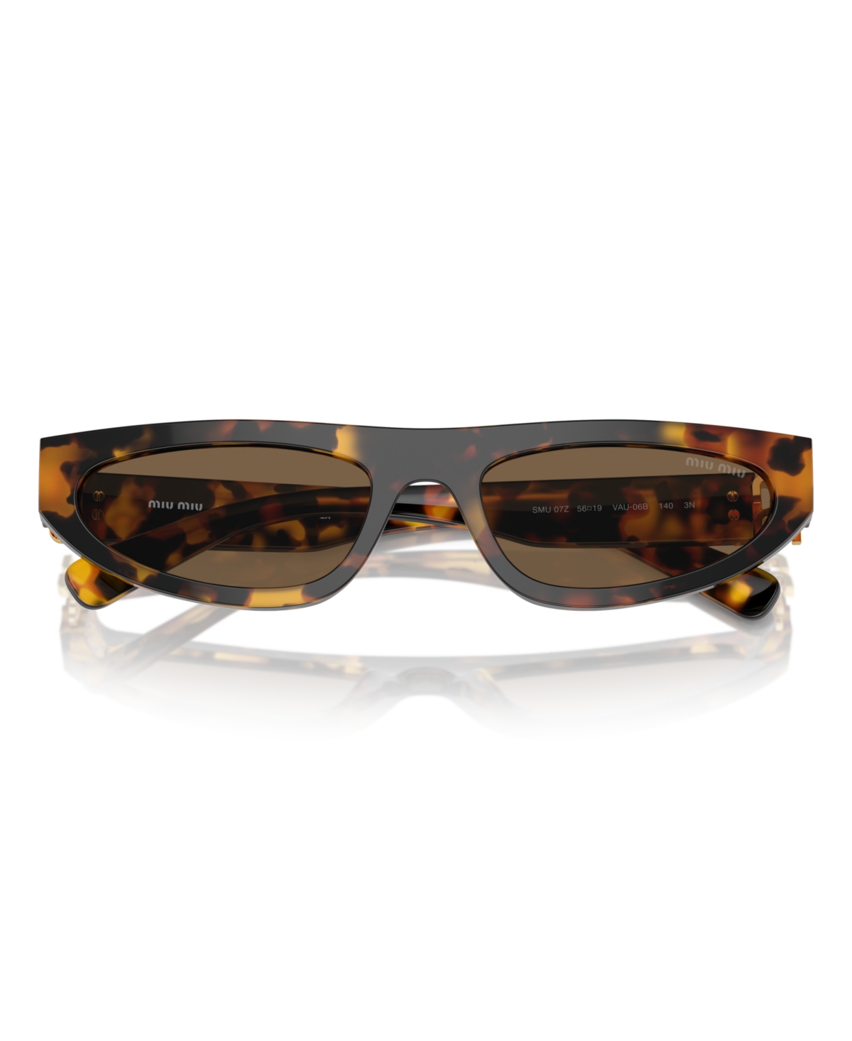Miu Miu Tortoiseshell-effect Sunglasses In Brown