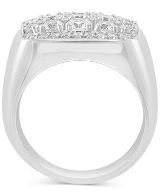 EFFY&reg; Men's Zircon Cluster Ring (2-3/8 ct. t.w.) in Sterling Silver