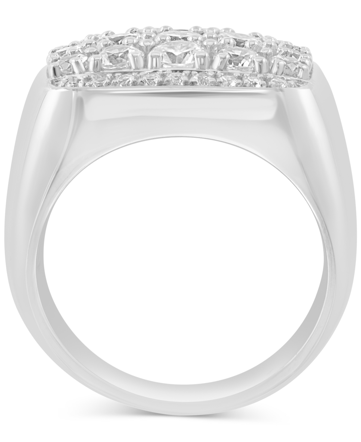 Effy Collection Effy Men's Zircon Cluster Ring (2-3/8 Ct. T.w.) In Sterling Silver In Silver