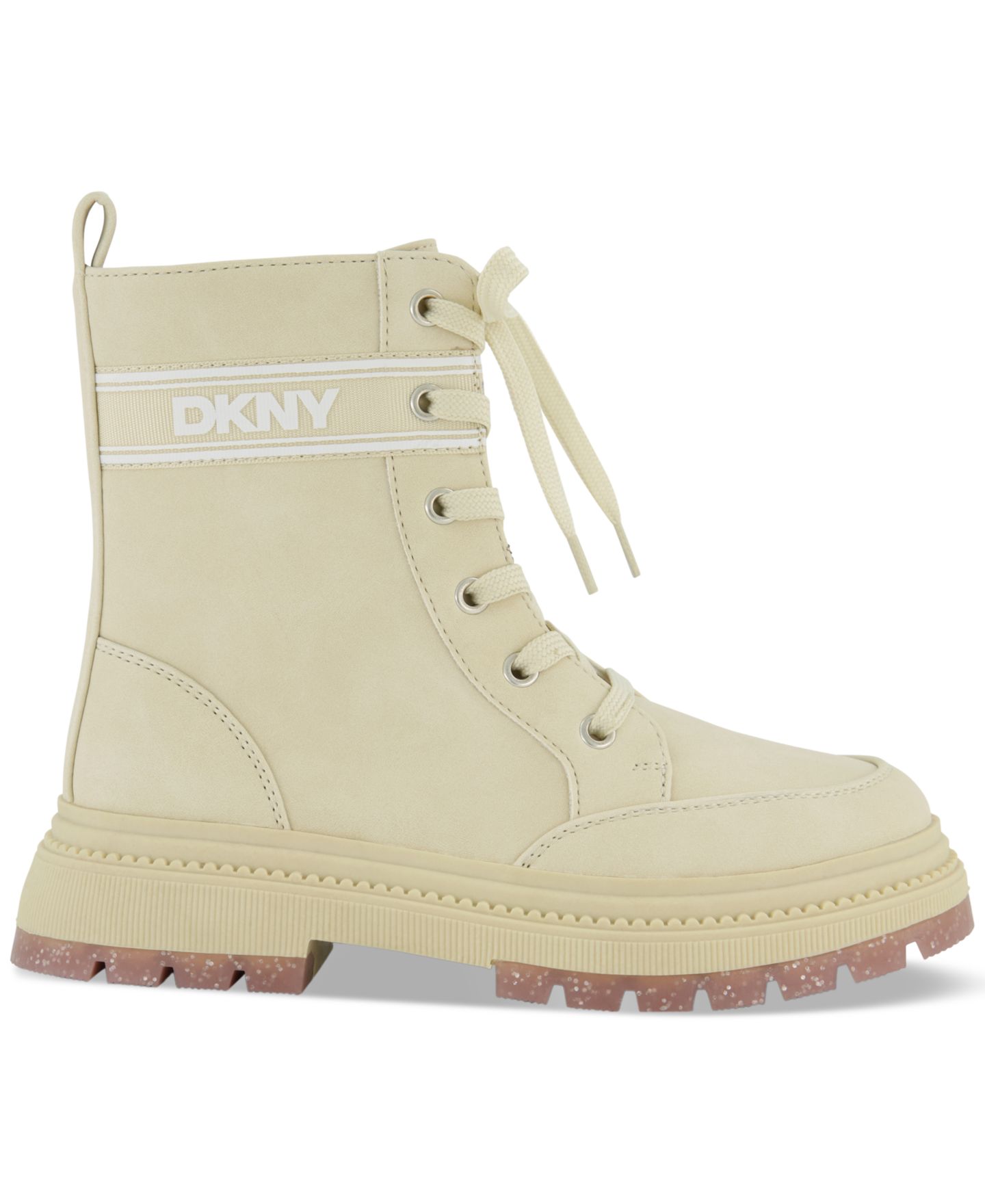 Ботинки DKNY Crissa Logo Webbing Boots для девочек, цвет: Кремовый — фото 2