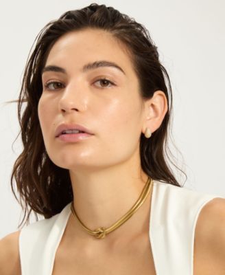 Gold Tarnish Resistant Adjustable Knot Collar Necklace