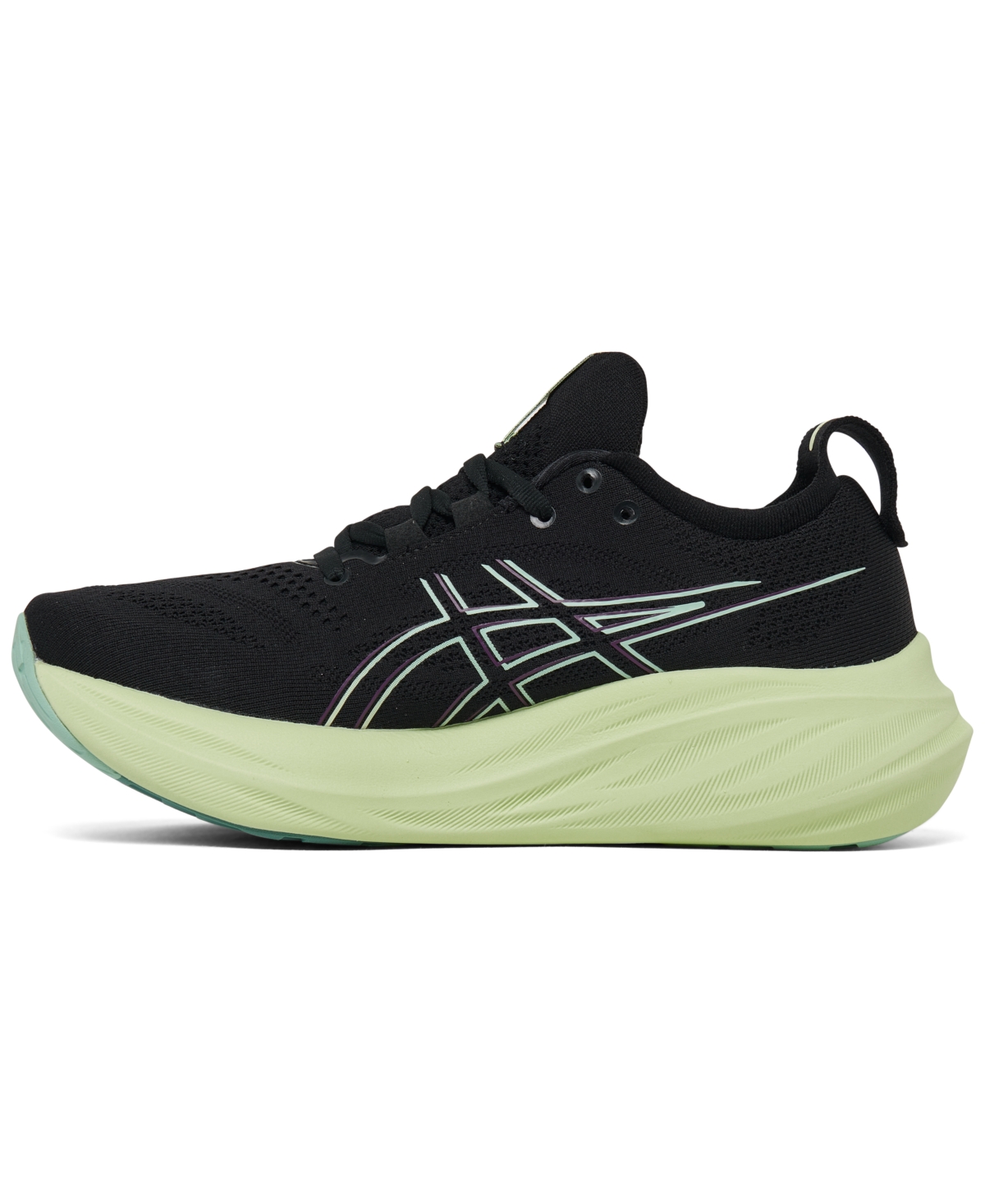 Shop Asics Women's Gel-nimbus 26 Running Sneakers From Finish Line In Black,matcha