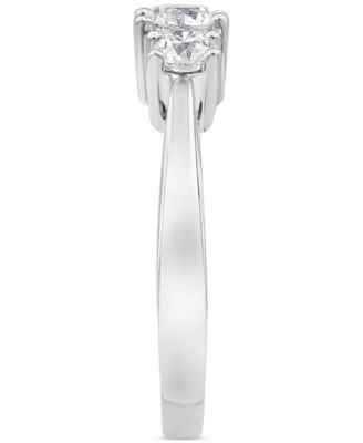 Diamond Three Stone Engagement Ring (1 ct. t.w.) in 14k White Gold