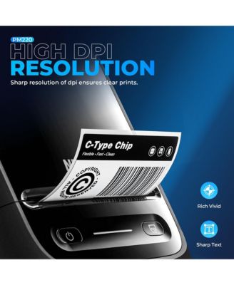 Label Maker Machine with Tape, PM220 Bluethooth Label Printer, 2 Inch Portable Thermal Printer for Small Business, Address, Logo, Clothing, Sticker Printer for Phones & PC, White