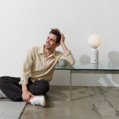 Mila Tall 15" Dimmable LED Table Lamp with Marble Base