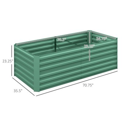 Galvanized Raised Garden Bed Kit (6' x 3' x 2', Light Green)