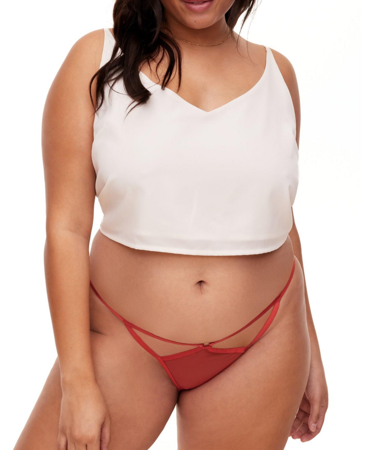 Plus Size Arena Bikini Panty - Dark red