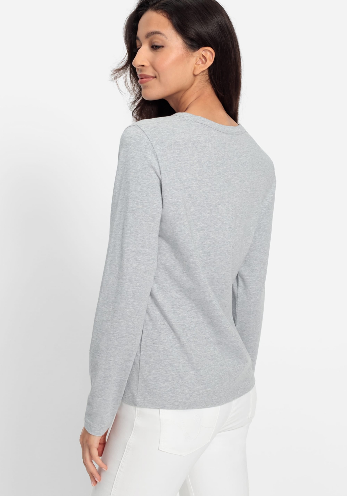 Olsen Women's Long Sleeve Placement Print T-Shirt