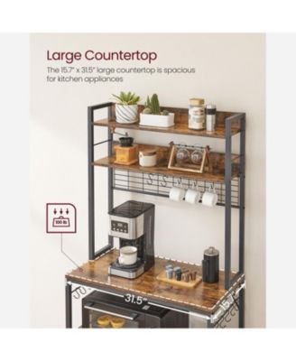 Hutch Bakers Rack with Power Outlet