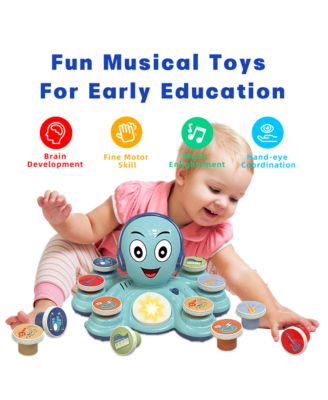 Rock Octopus, Interactive Musical Toys for Toddlers - Blue