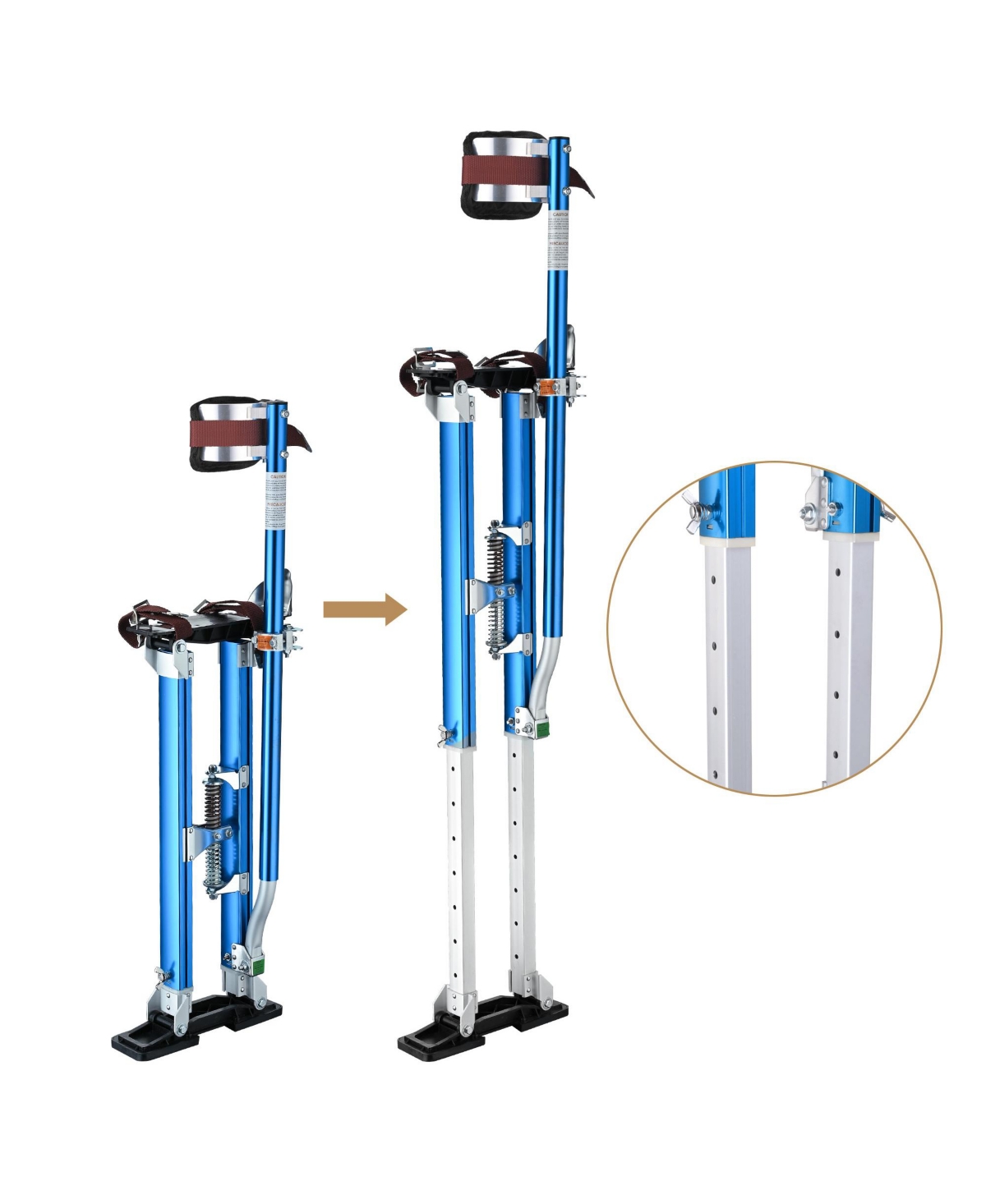 Yescom Drywall Stilts w/ 1 Pair Stilt Pad Replacement 24