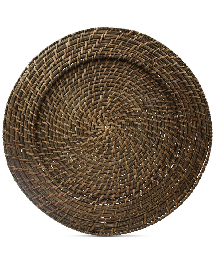 Jay Companies White Rattan Charger Set Of 4