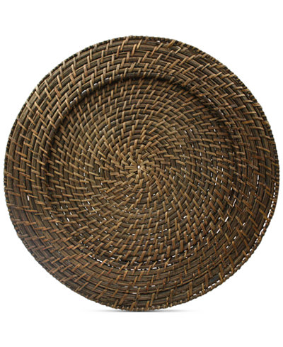 Jay Imports Rattan Round Charger, Set of 4