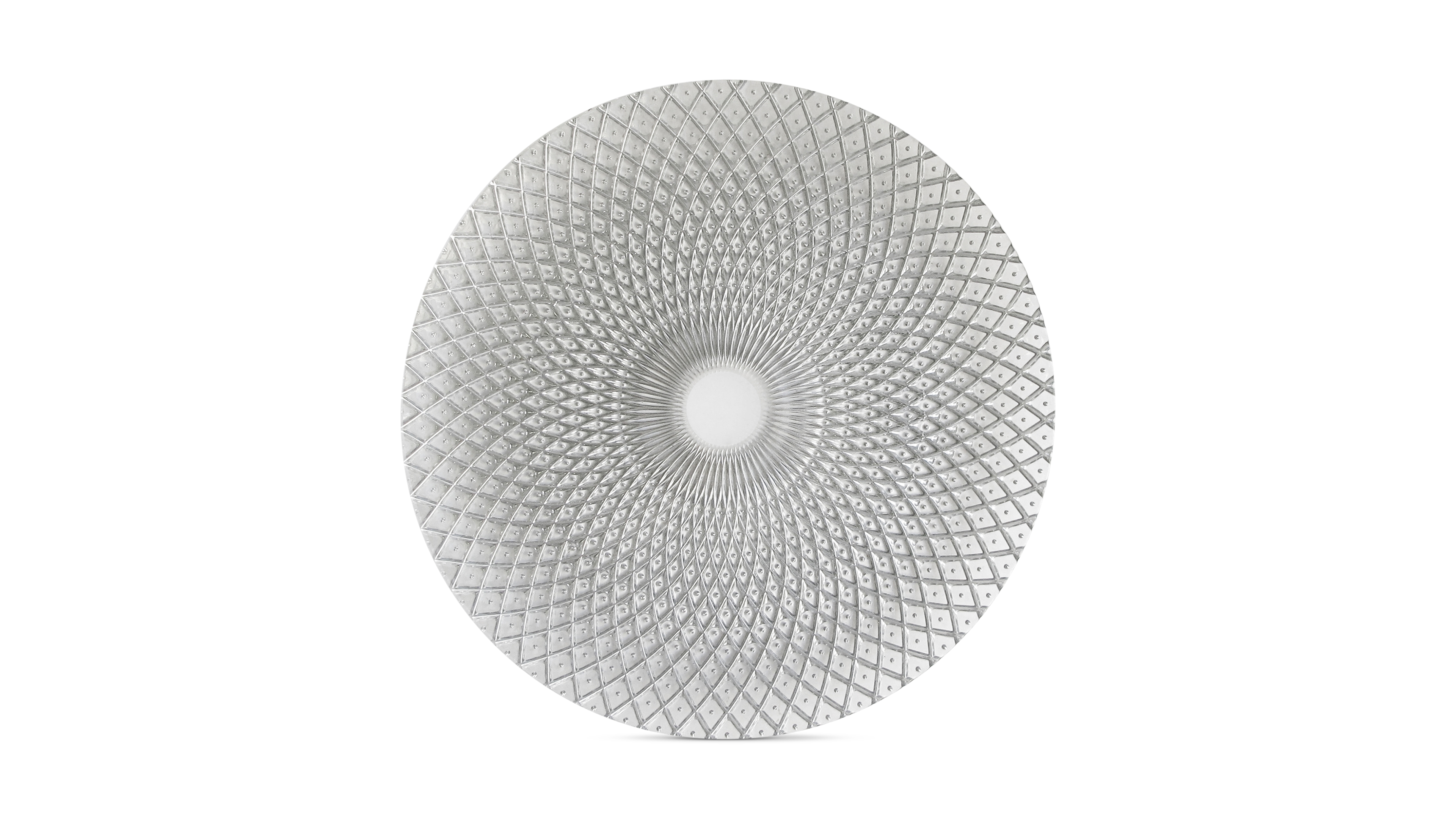 Jay Import American Atelier Glass Spiro Silver-Tone Charger Plate